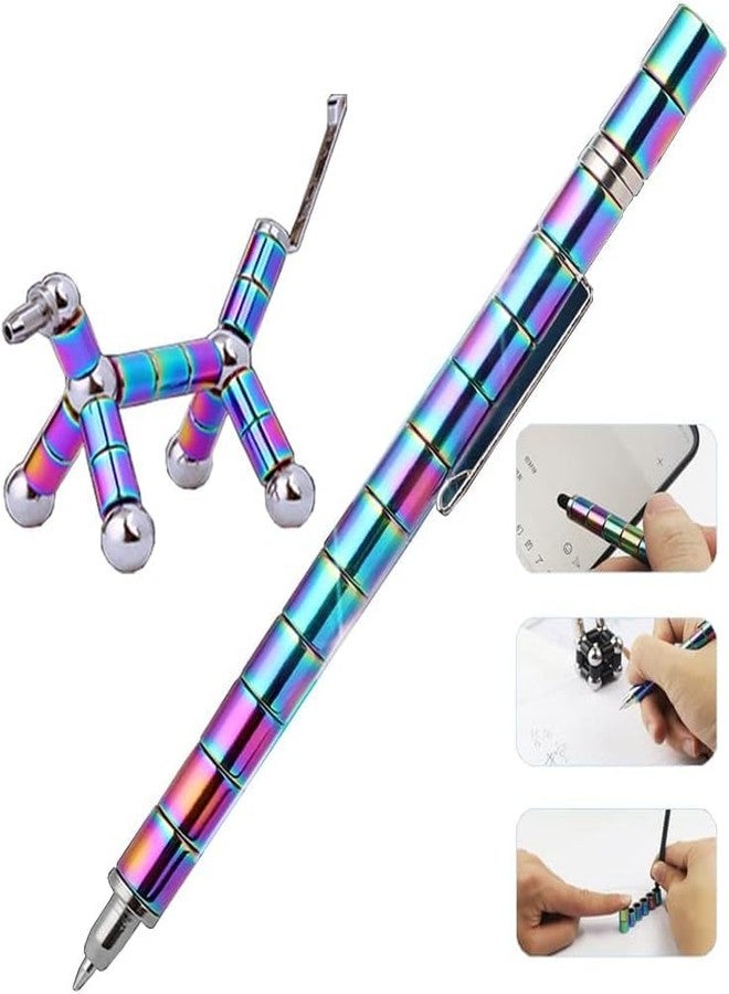 CREWLA Magnetic Pen, Fidget Pen, Decompression Magnetic Toy Pen Fidget Cool Gadgets Toys Gifts for Kids, Boy, Girls, Friends (Rainbow) - Image 5